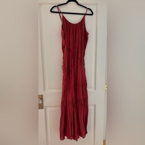 Nordstrom Deep Red Sleeveless Maxi Dress